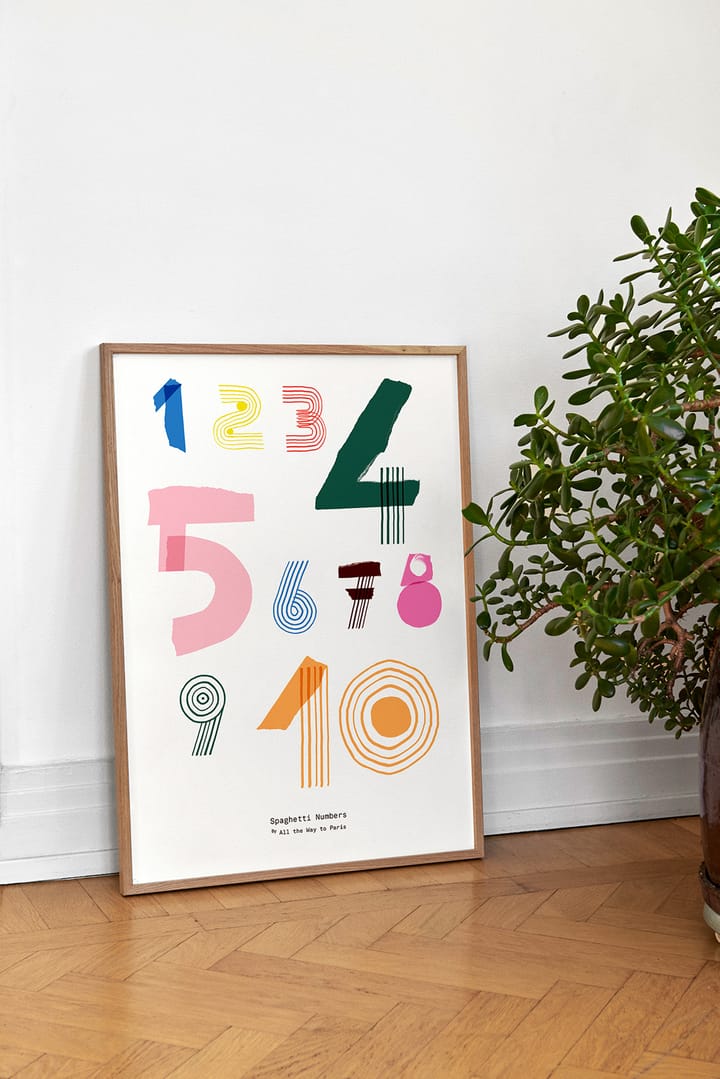 Spaghetti Numbers poster, 50x70 cm Paper Collective