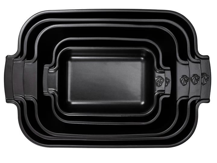 Appolia ceramic dish 16x25 cm, Satin black Peugeot