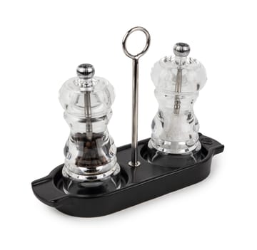 Linea spice mill stand with handle - Satin black - Peugeot