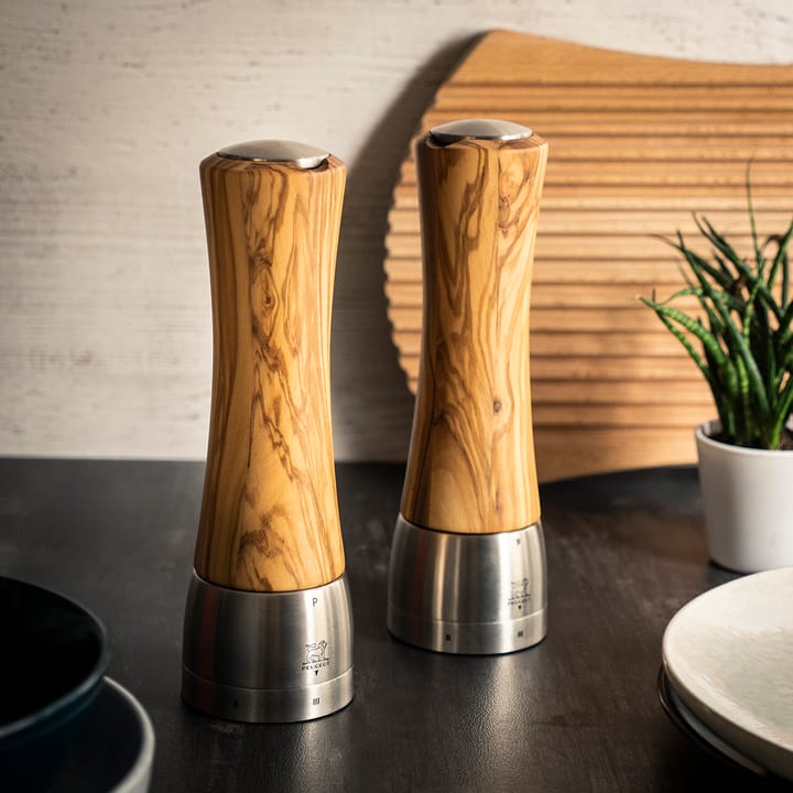 Madras pepper mill 21 cm, olive wood-stainless steel Peugeot