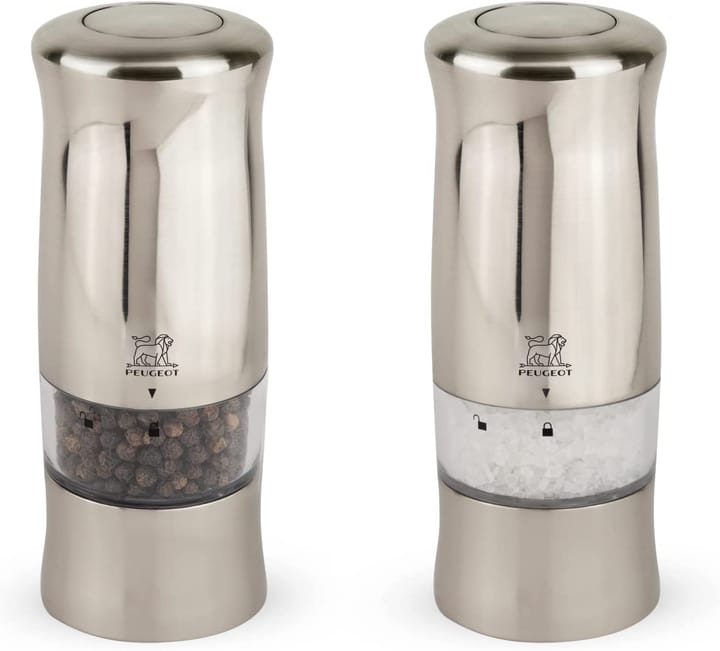 Zeli DUO electric salt & pepper mill 14 cm, Chromed Peugeot