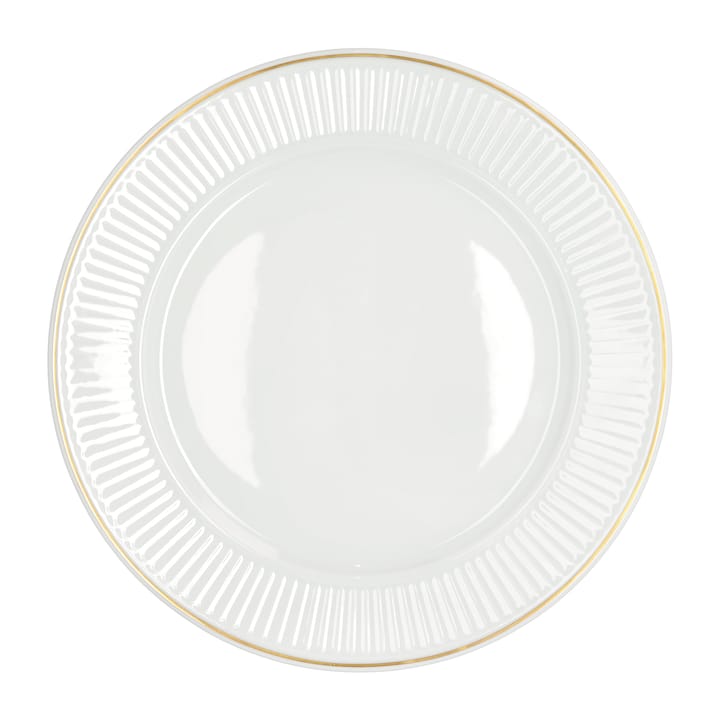 Plissé plate with gold edge Ø22 cm, White Pillivuyt