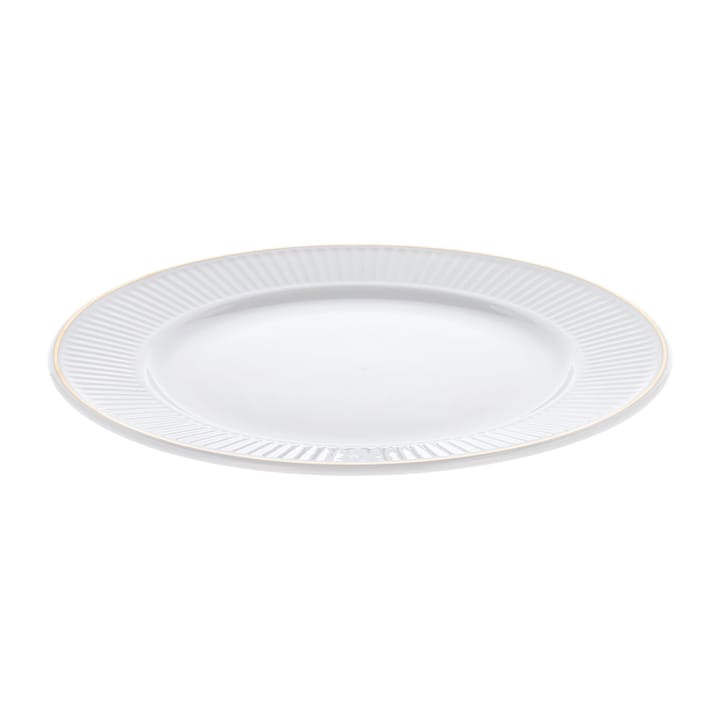 Plissé plate with gold edge Ø28 cm, White Pillivuyt