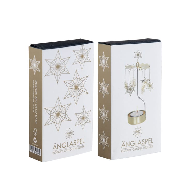 Art Deco star Angel Chimes, Gold Pluto Design