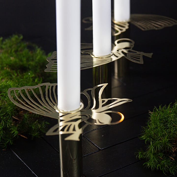 Candle holder flying angel, gold Pluto Design