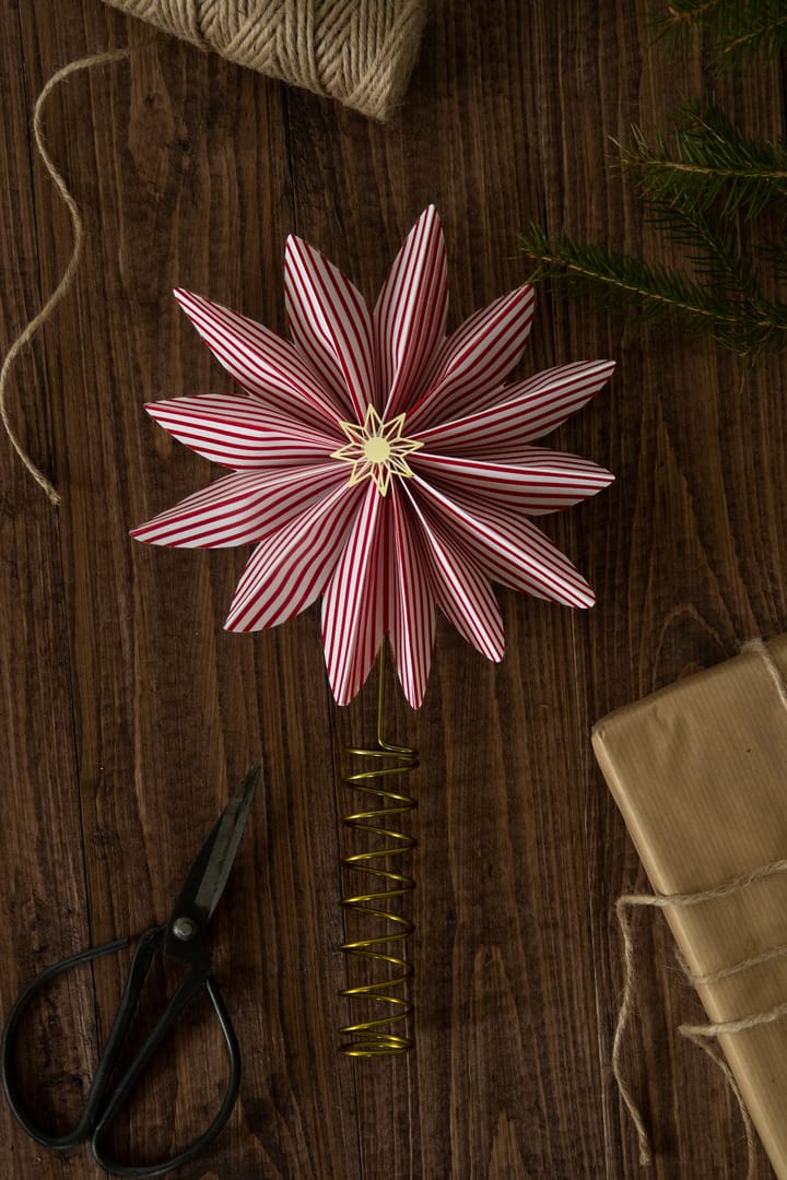 Candy cane tree topper, Red-white Pluto Design