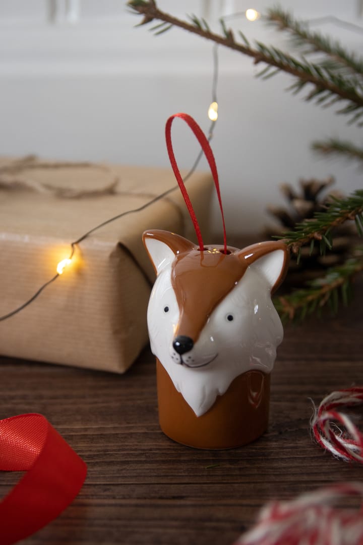 Fox - Christmas tree bauble, White-brown Pluto Design