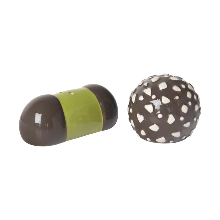 Like a Swede salt & pepper mills, Brown-green-white Pluto Design