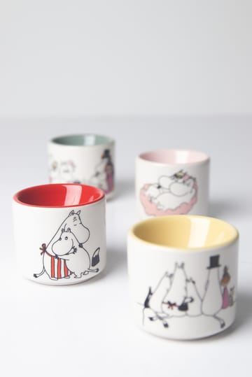 Moomin love egg cup 4 pieces - White-multi - Pluto Design