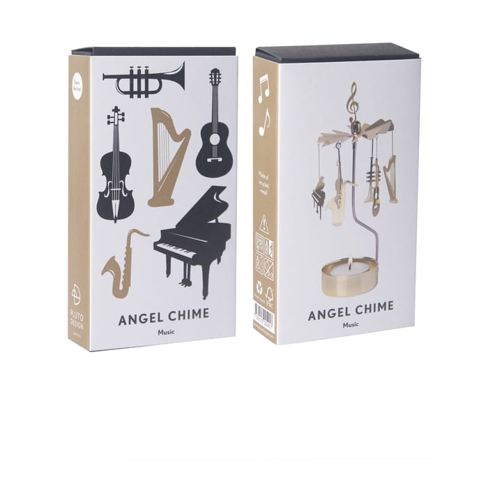 Music angel chime, Gold-metal Pluto Design