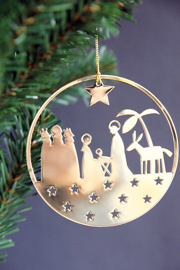 Pluto Christmas decoration in metal, crib, silver-coloured Pluto Design