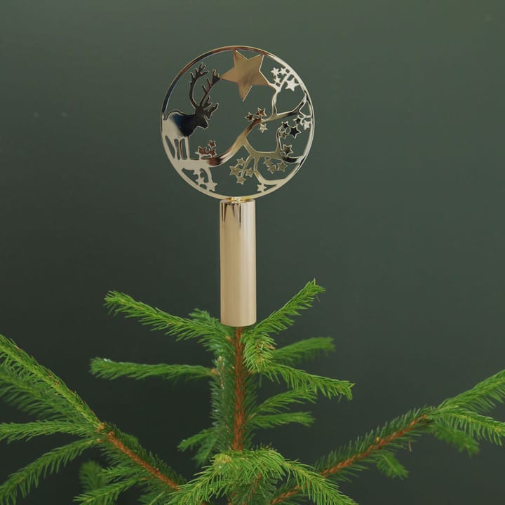 Pluto Christmas tree top with image, Deer Pluto Design