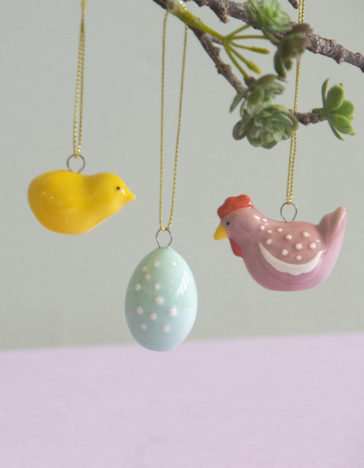 The Henhouse Easter decorations 3 pieces, Multi Pluto Design