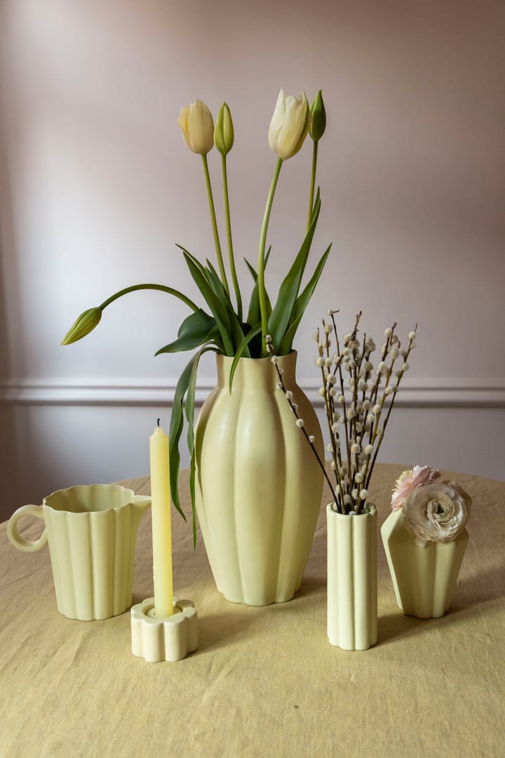 Birgit vase/candle sticks 5 cm, Pale Yellow PotteryJo