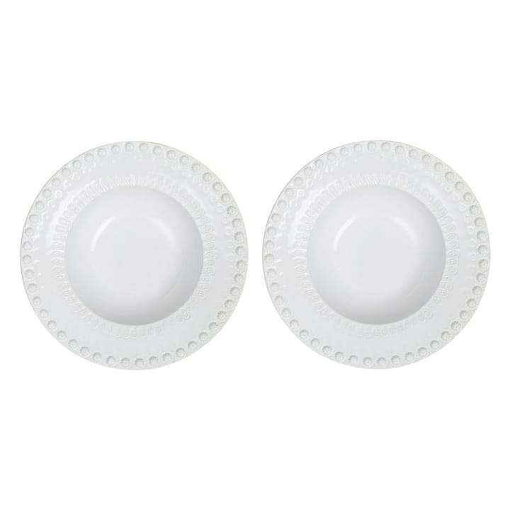 Daisy deep plate Ø 21 cm 2-pack, white (white) PotteryJo