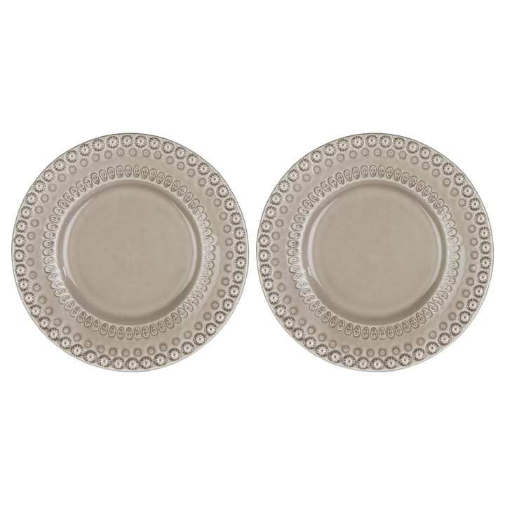 Daisy dessert plate Ø22 cm 2-pack - greige (beige) - PotteryJo