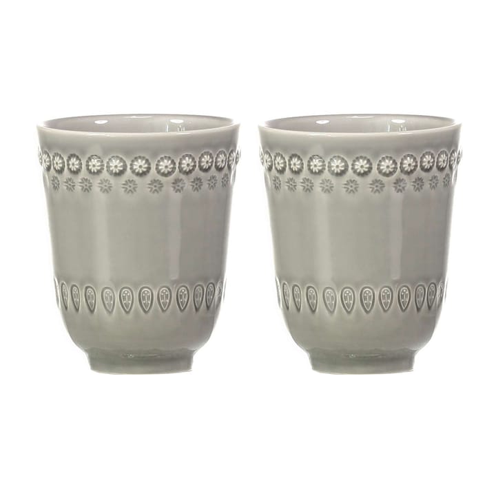 Daisy mug 35 cl 2-pack, soft grey (grey) PotteryJo