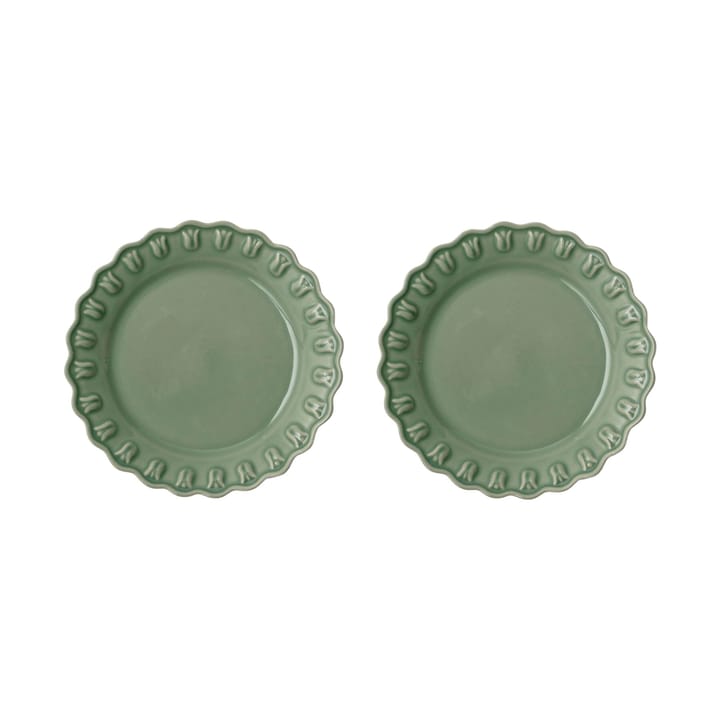 Tulipa small plate Ø20 cm 2-pack - Verona green - PotteryJo