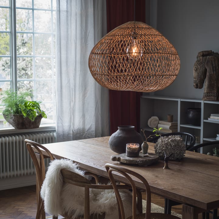 Karen ceiling lamp rattan, Ø51 cm PR Home