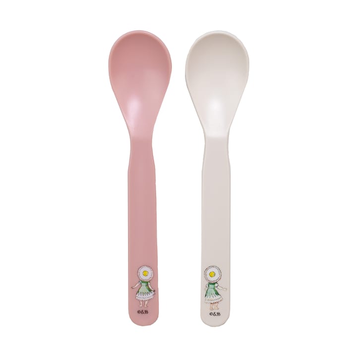 Elsa Beskow Blomsterfesten spoon 2-pack - Pink-white - Rätt Start