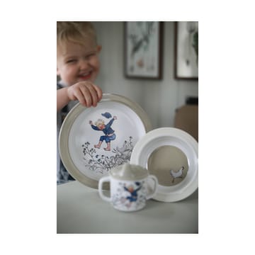 Emil i Lönneberga children's tableware 3 pieces - White-blue - Rätt Start