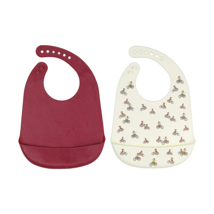 Lotta på Bråkmakargatan bib 2-pack - Red-white - Rätt Start