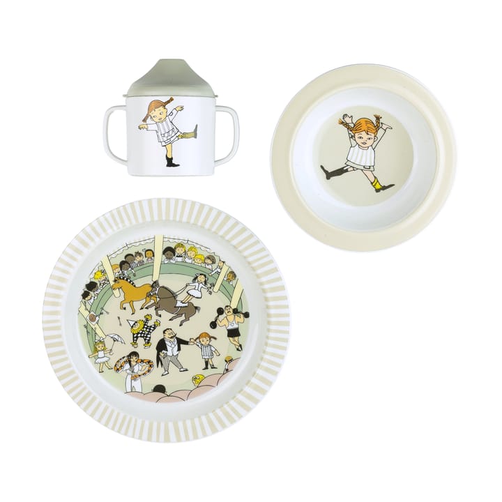 Pippi Cirkus children's dinnerware set 3 pieces - Multi - Rätt Start