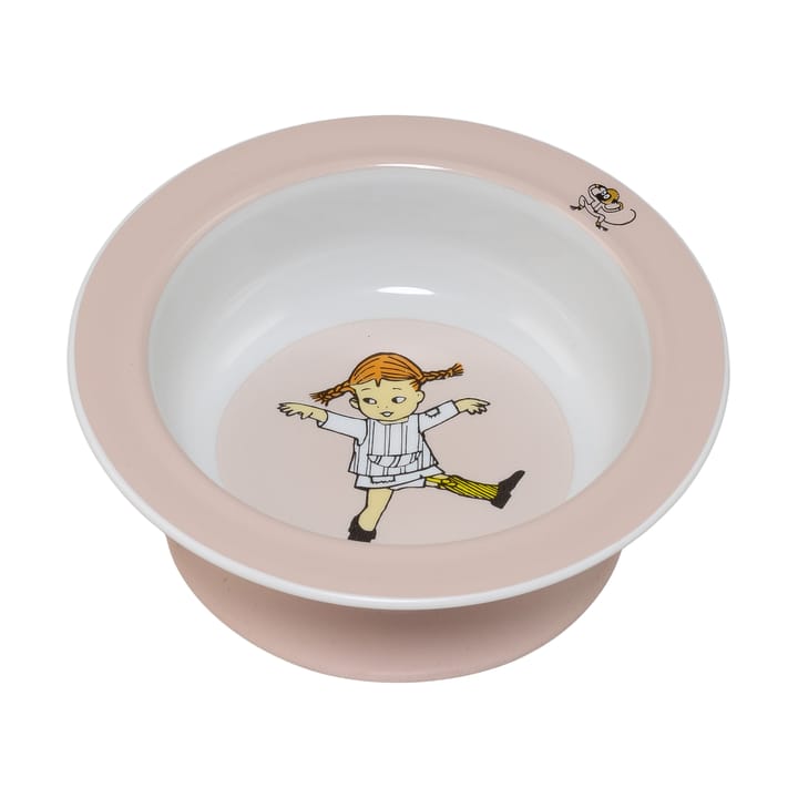 Pippi Cirkus suction cup plate Ø15.5 cm - Pink - Rätt Start