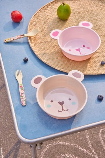 Rice bear-shaped melamine bowl 50 cl - Pink - RICE