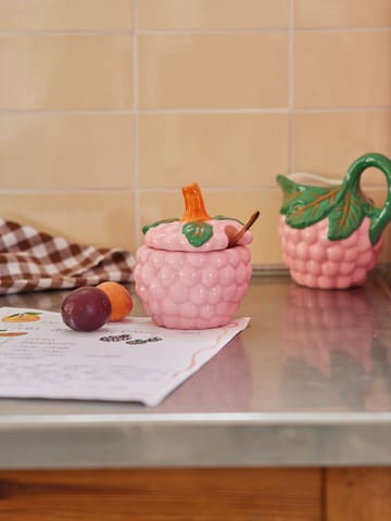 Rice ceramic bowl with lid - Pink - RICE