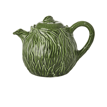 Rice ceramic teapot 1.6 L - Embossed kale design - RICE