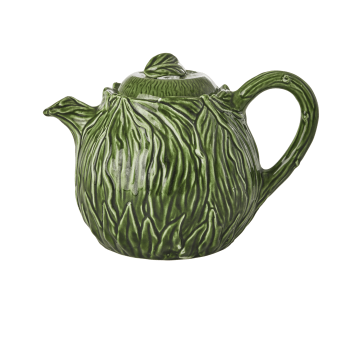 Rice ceramic teapot 1.6 L, Embossed kale design RICE