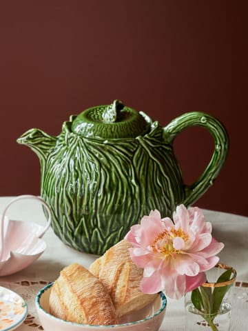 Rice ceramic teapot 1.6 L - Embossed kale design - RICE