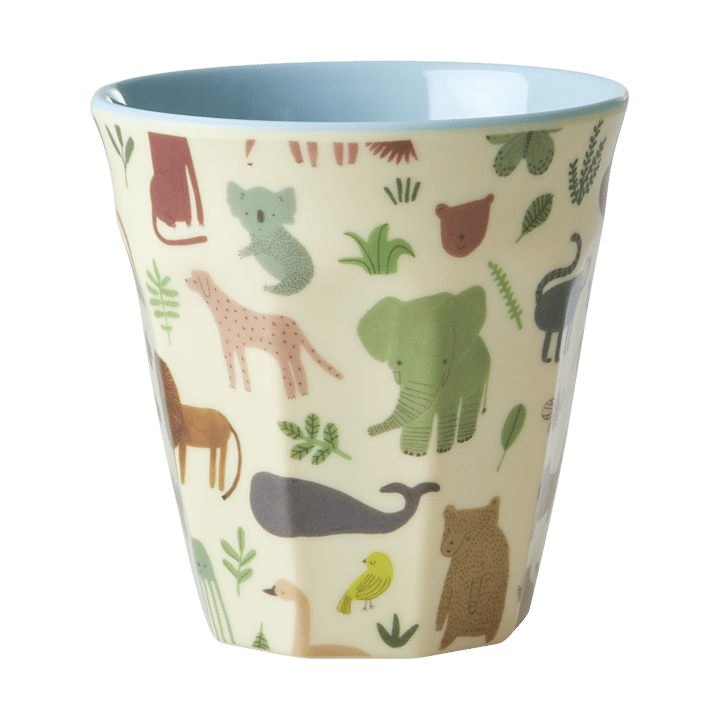 Rice children's cup melamine, Sweet Jungle Print-Soft blue RICE