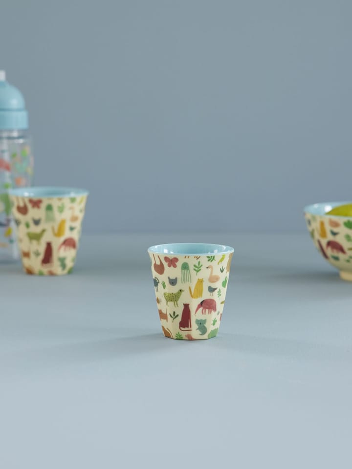 Rice children's cup melamine, Sweet Jungle Print-Soft blue RICE