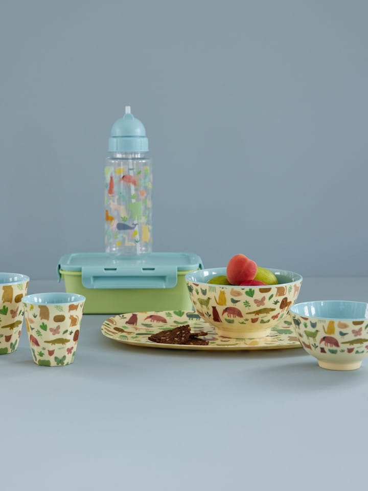 Rice children's cup melamine, Sweet Jungle Print-Soft blue RICE