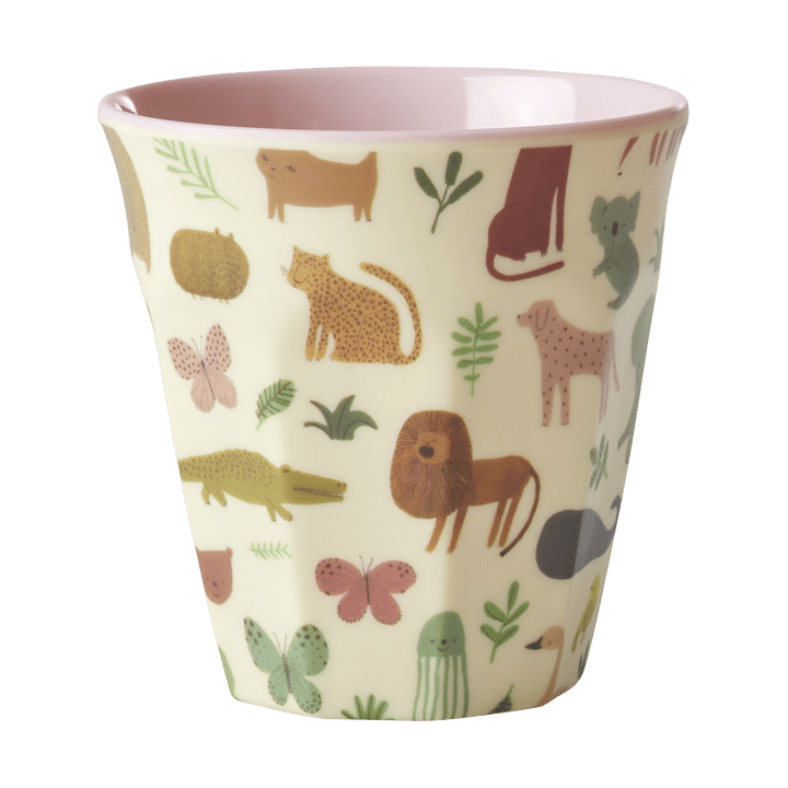 Rice children's cup melamine, Sweet Jungle Print-Soft Pink RICE