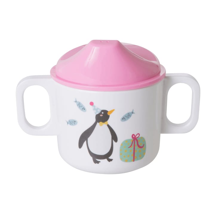 Rice children's mug with two handles 20 cl, Party animal-Pink RICE