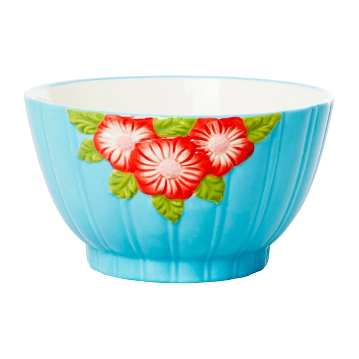 Rice Embossed Flower ceramic bowl Ø14.5 cm, Mint RICE