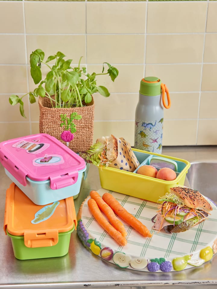 Rice lunch box with 3 compartments, Green RICE