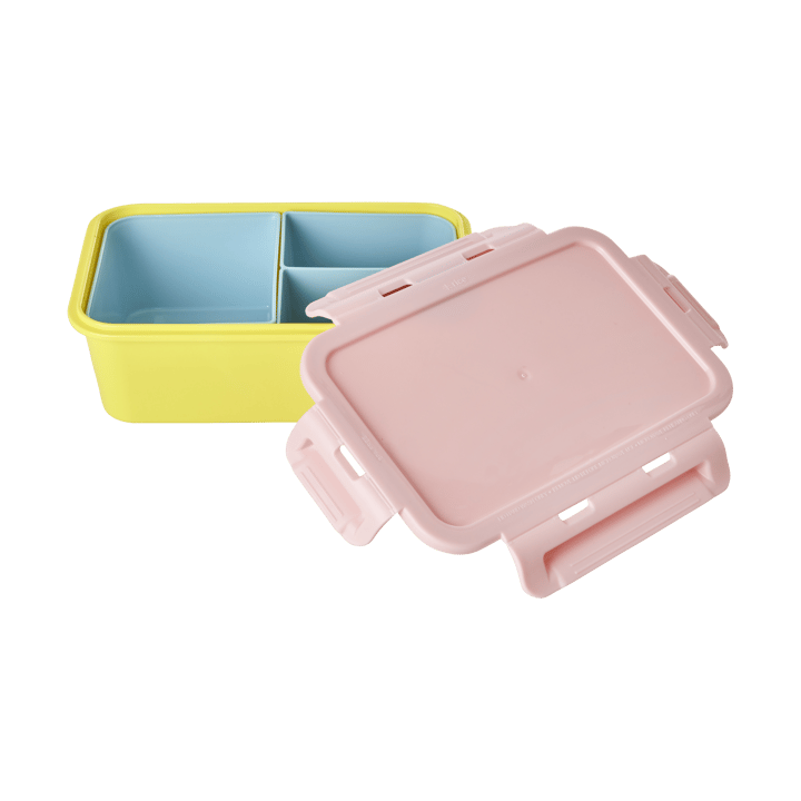 Rice lunch box with 3 compartments, Soft yellow RICE