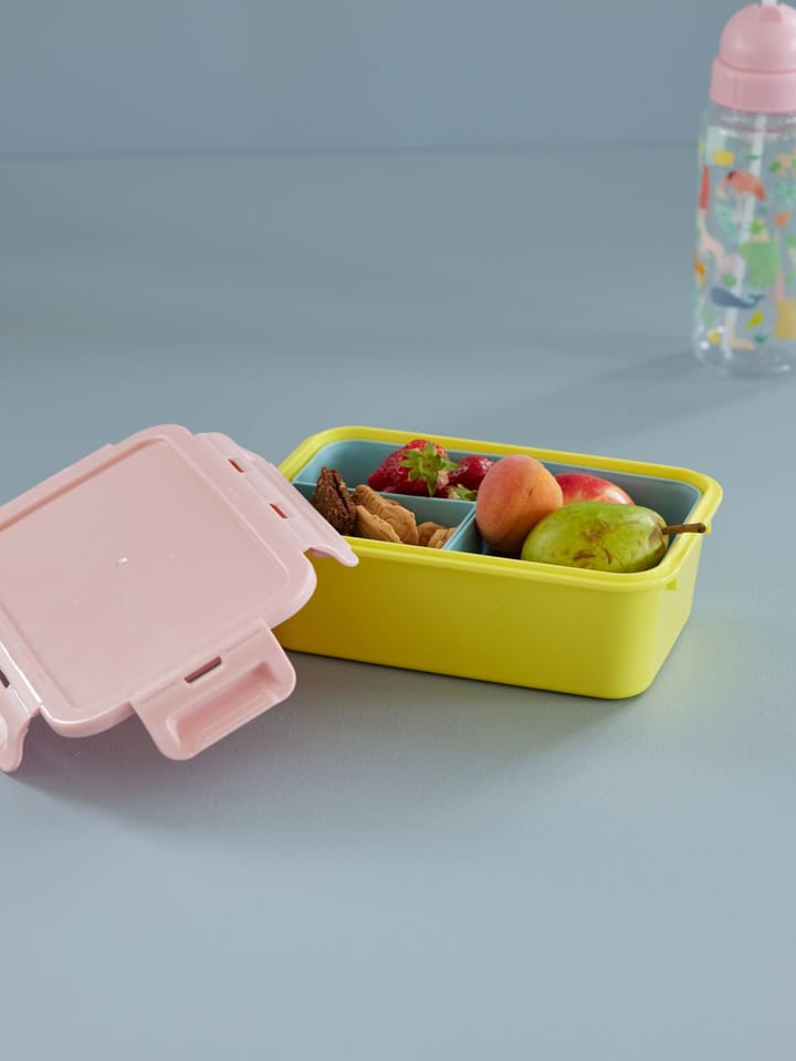 Rice lunch box with 3 compartments, Soft yellow RICE