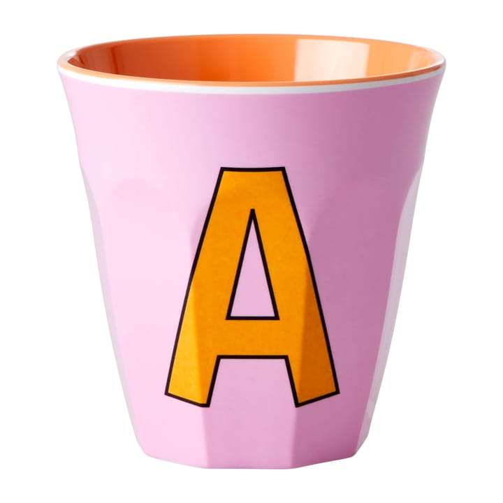 Rice melamin cup medium letter - A 30 cl - Pink - RICE