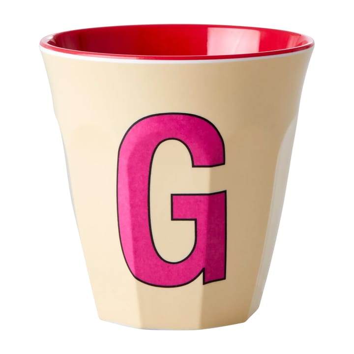 Rice melamin cup medium letter -  G 30 cl, Pastel yellow RICE