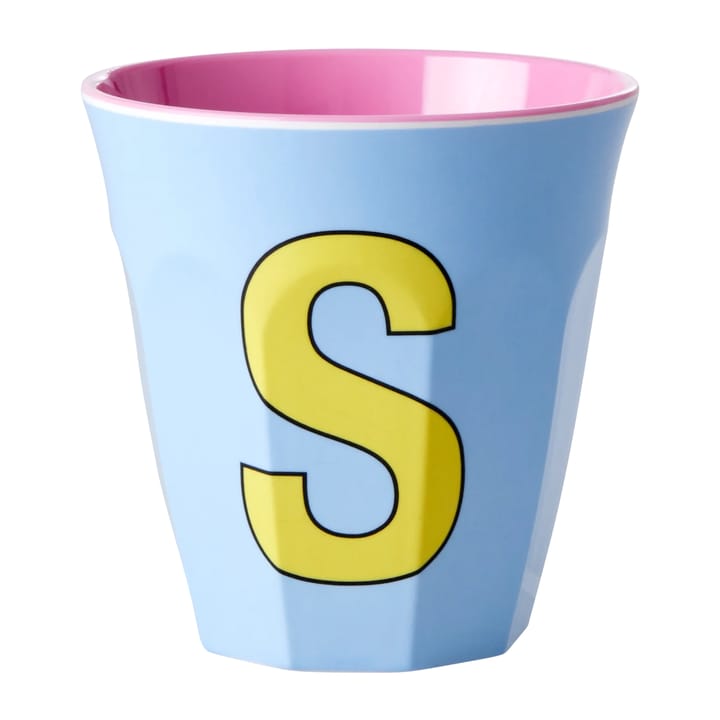 Rice melamin cup medium letter - S 30 cl - Soft blue - RICE