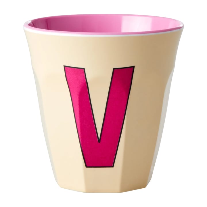 Rice melamin cup medium letter -  V 30 cl, Soft yellow RICE