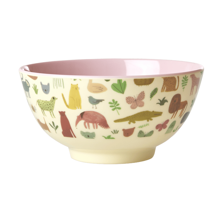 Rice melamine bowl medium, Sweet Jungle Print-Soft Pink RICE