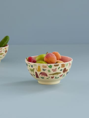 Rice melamine bowl medium - Sweet Jungle Print-Soft Pink - RICE