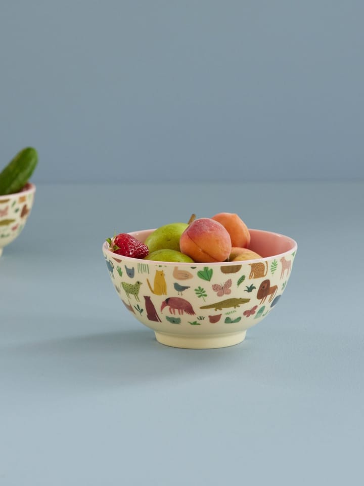 Rice melamine bowl medium, Sweet Jungle Print-Soft Pink RICE