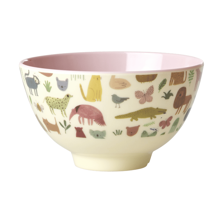 Rice melamine bowl small, Sweet Jungle Print-Soft Pink RICE